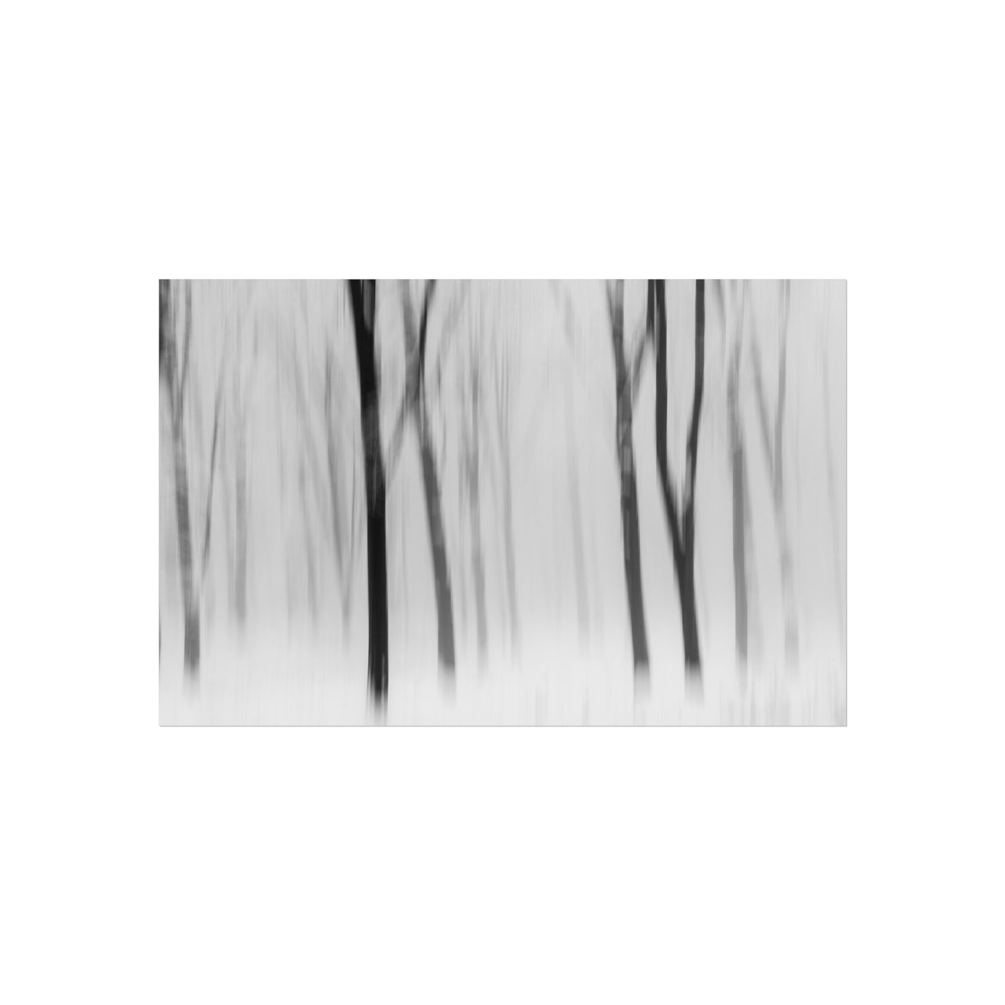 Fine Art Posters - Snowy Winter Forest Blurred Trees Print