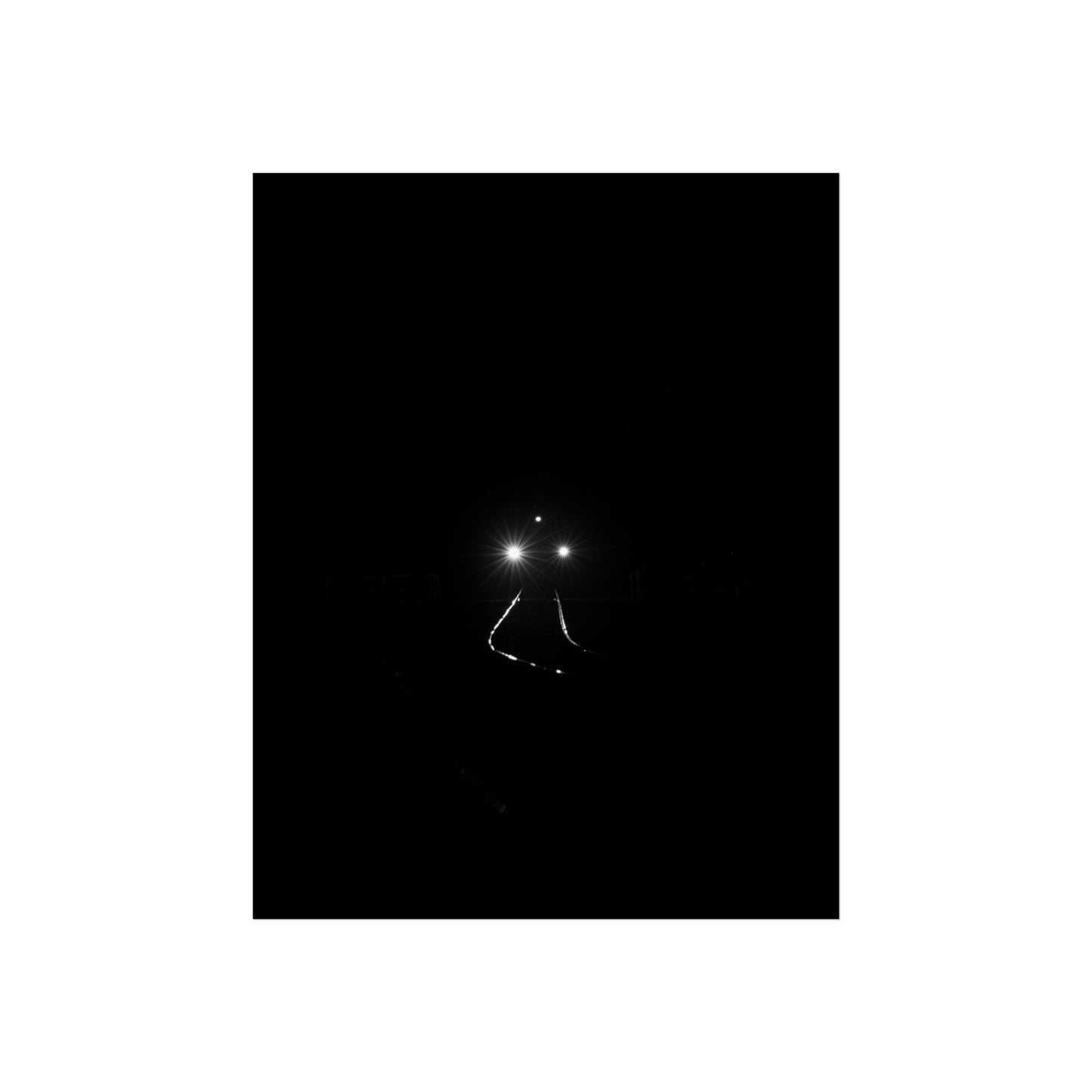 Poster Print - "The last train" Minimal Nighttime Photo