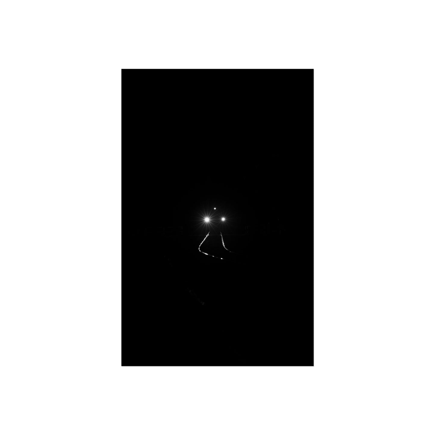 Poster Print - "The last train" Minimal Nighttime Photo