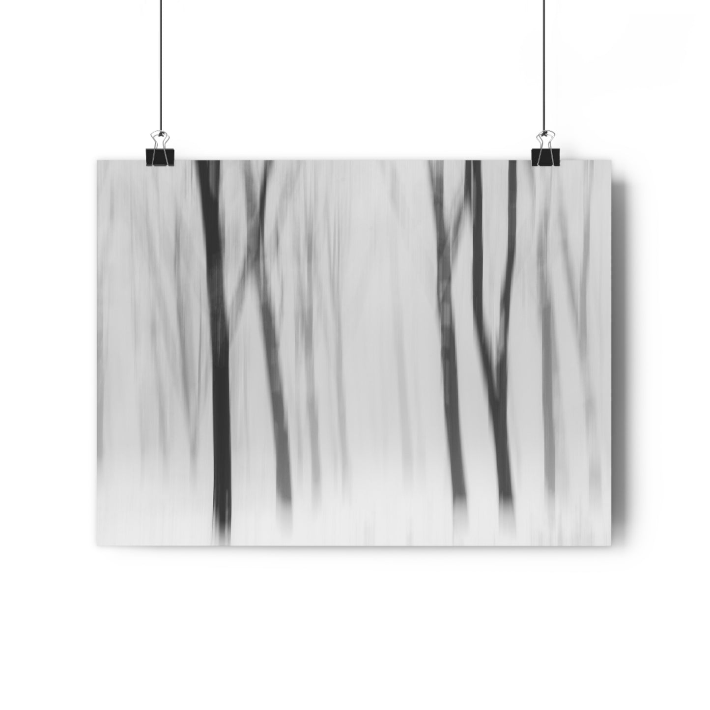 Art Print, Winter Forest Scene, ICM Technique, Wall Decor, Nature Print, Home Decor