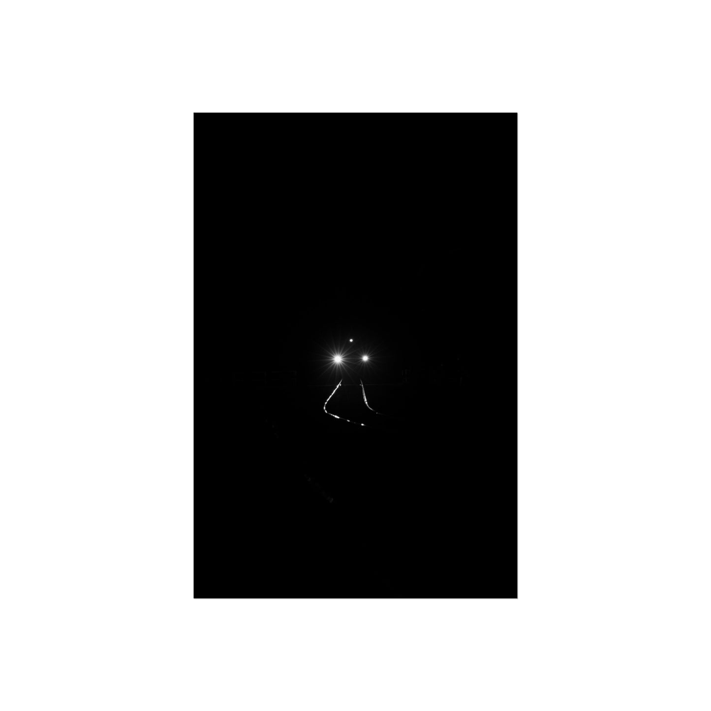Poster Print - "The last train" Minimal Nighttime Photo