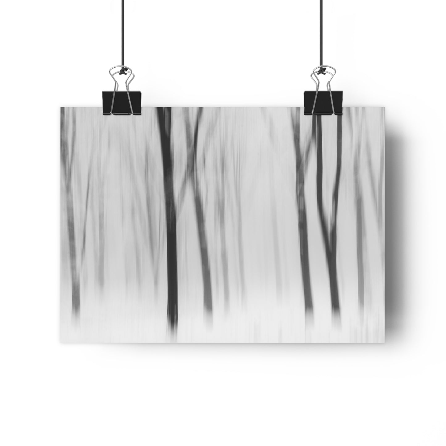 Art Print, Winter Forest Scene, ICM Technique, Wall Decor, Nature Print, Home Decor