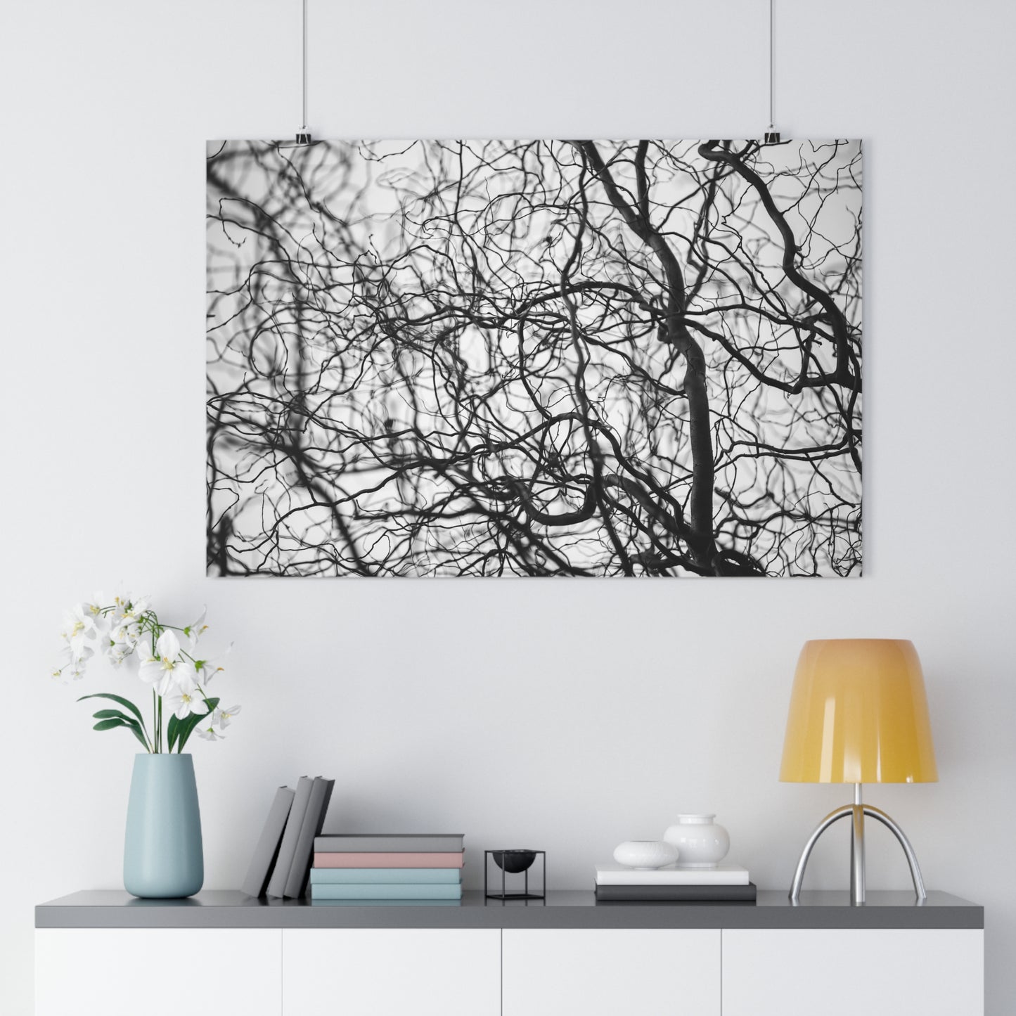 Giclée Art Print, Tree Branches at Winter Time, 'Tangled Whispers', Nature Wall Art, Home Decor, Gift for Nature Lover, Wall Decor, Winter