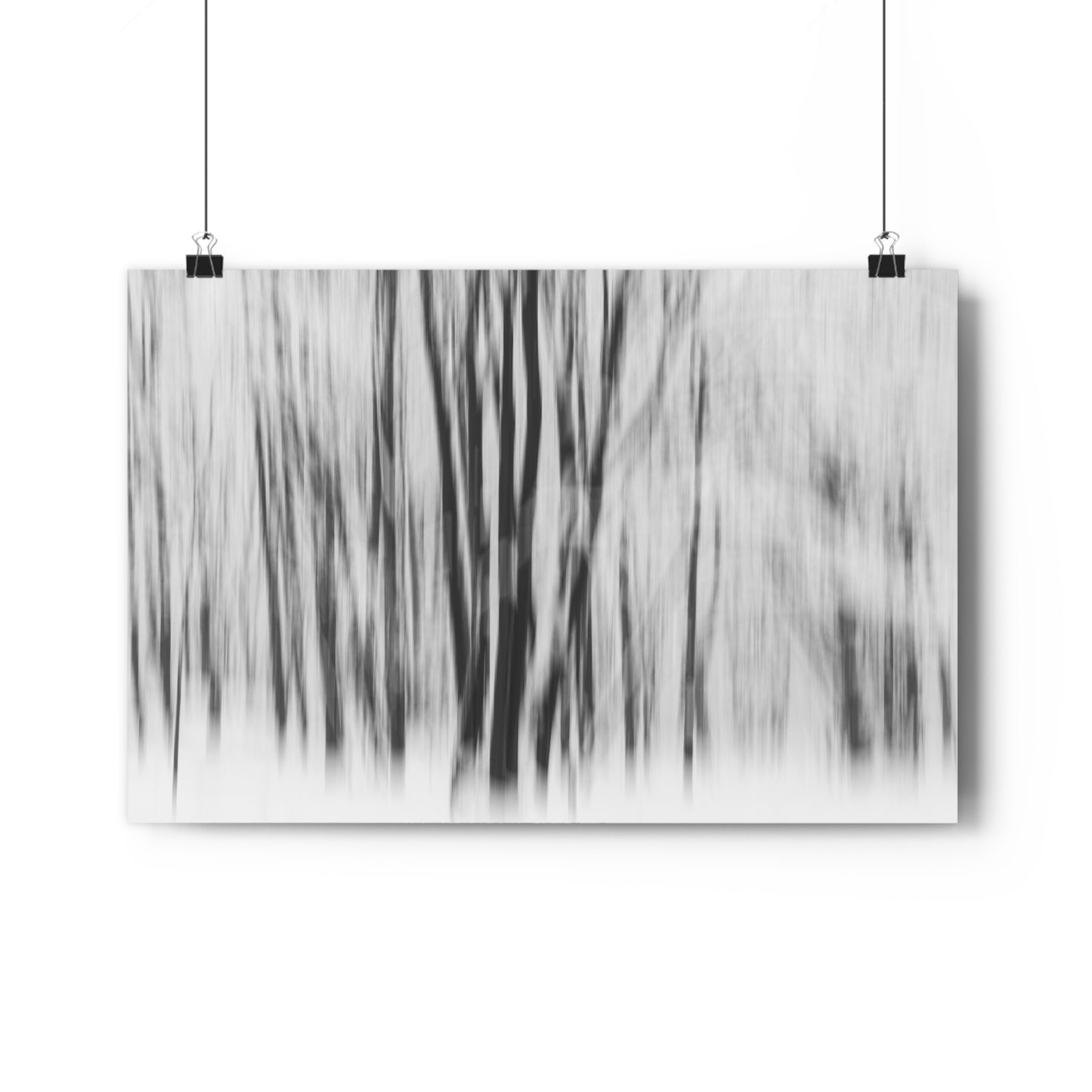 Art Print, Winter Forest Scene, ICM Technique, Wall Decor, Nature Print, Home Decor