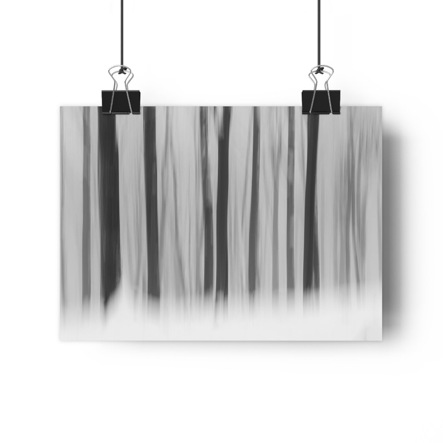 Art Print, Winter Forest Scene, ICM Technique, Wall Decor, Nature Print, Home Decor
