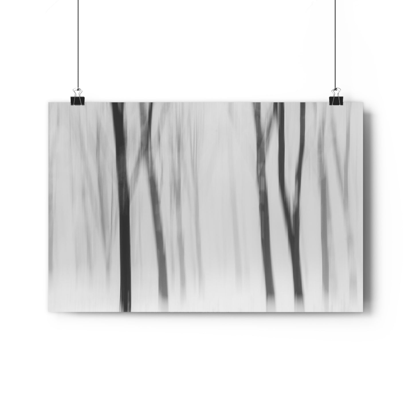Art Print, Winter Forest Scene, ICM Technique, Wall Decor, Nature Print, Home Decor
