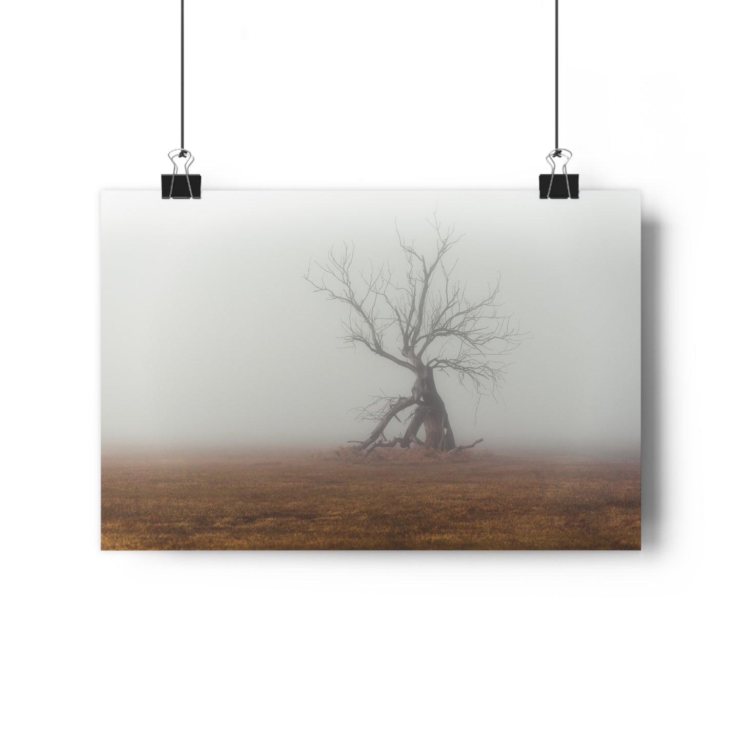 Art Print Wall Decor, Giclée Print, The Last Ent Tree Illustration, Foggy Field Landscape Poster, Nature Artwork, Unique Gift for Nature
