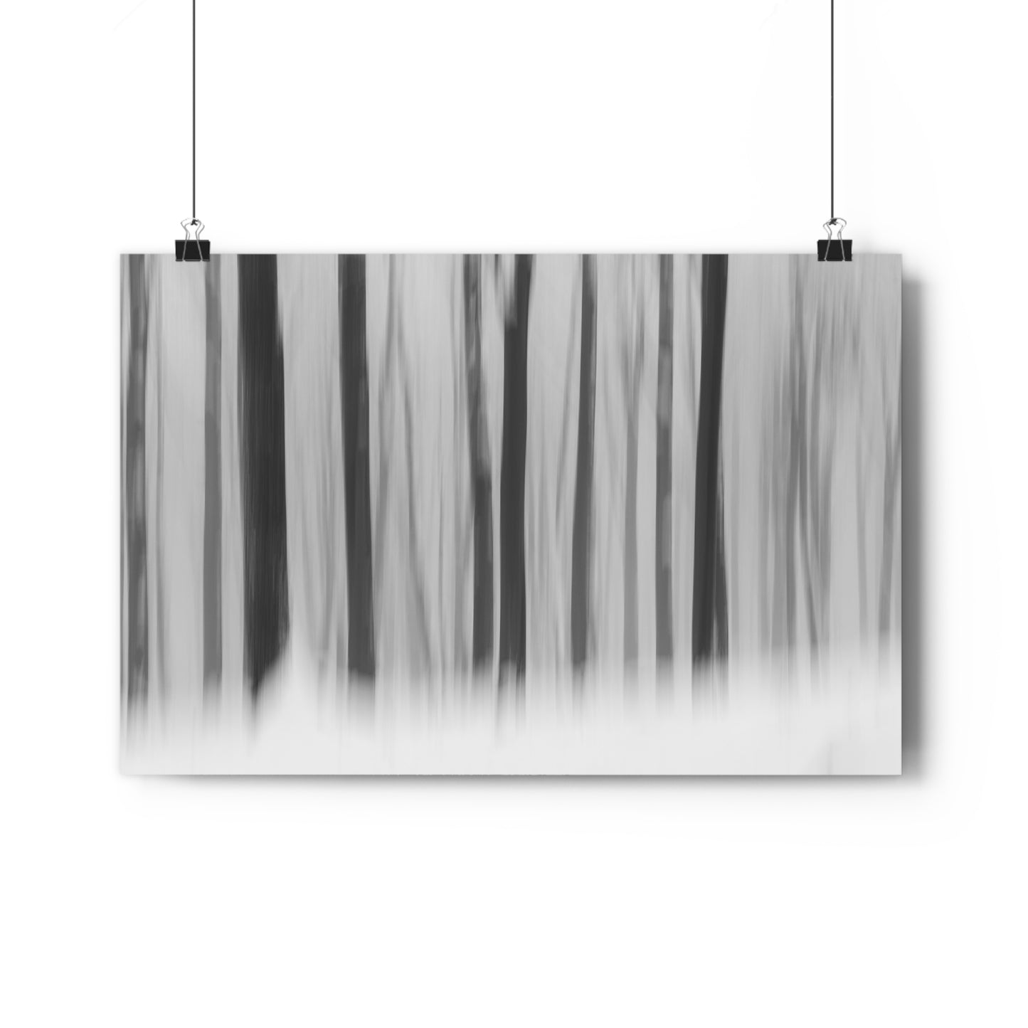 Art Print, Winter Forest Scene, ICM Technique, Wall Decor, Nature Print, Home Decor