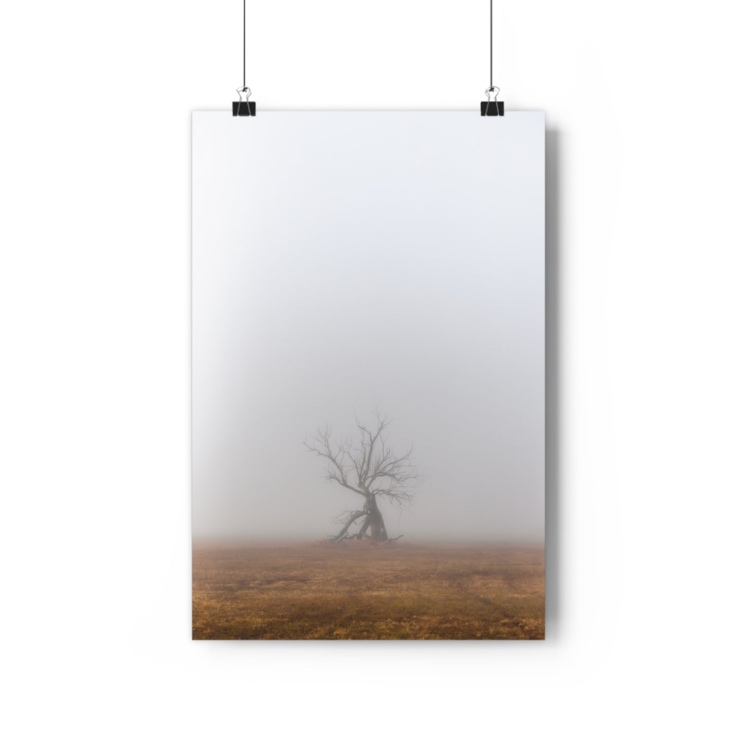 Art Print Wall Decor, Giclée Print, The Last Ent Tree Illustration, Foggy Field Landscape Poster, Nature Artwork, Unique Gift for Nature