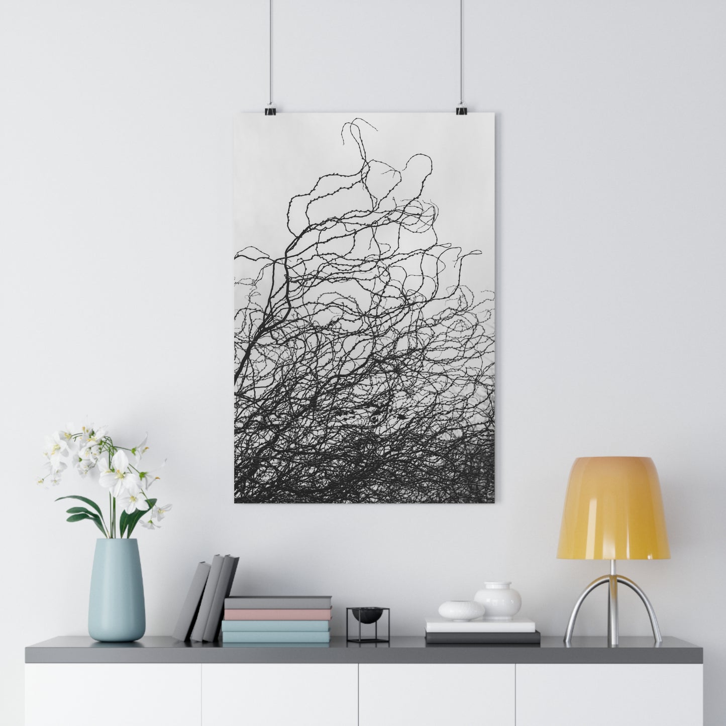 Giclée Art Print, Abstract Black and White Tree Branches, Wall Art Decor, Minimalist Home Decor, Fine Art Photography Print, Modern Art