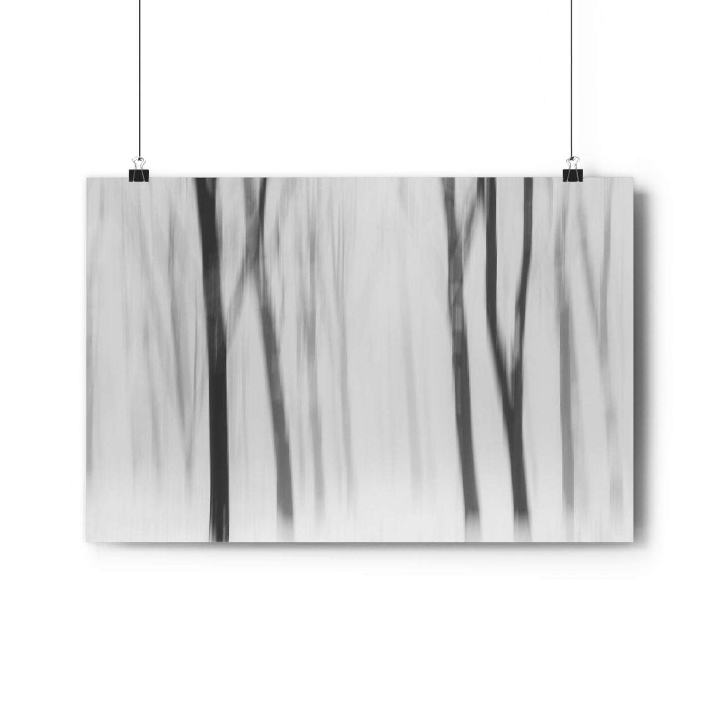 Art Print, Winter Forest Scene, ICM Technique, Wall Decor, Nature Print, Home Decor