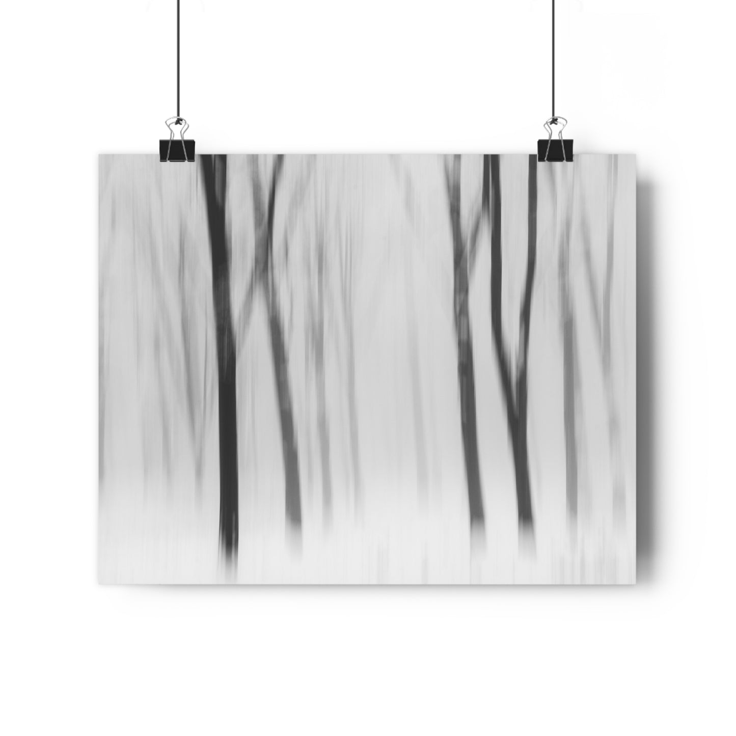 Art Print, Winter Forest Scene, ICM Technique, Wall Decor, Nature Print, Home Decor