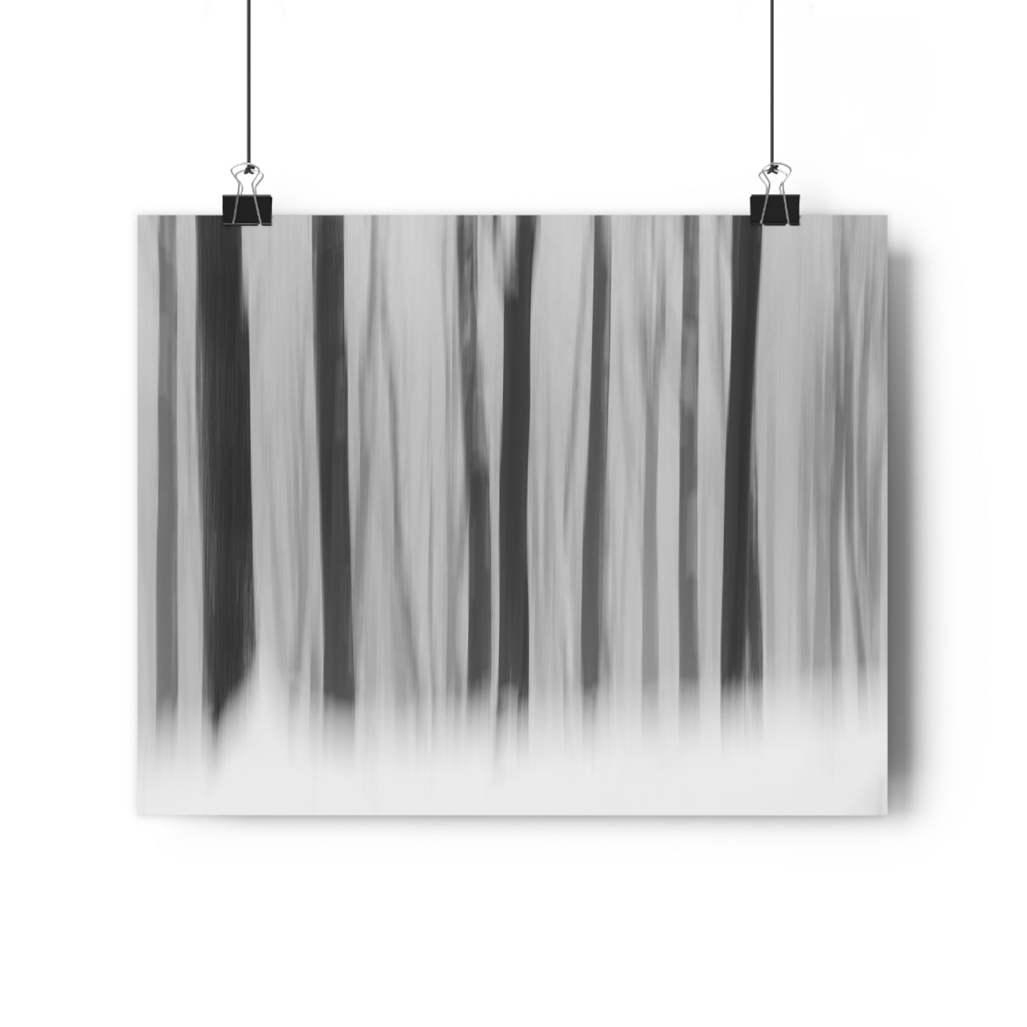 Art Print, Winter Forest Scene, ICM Technique, Wall Decor, Nature Print, Home Decor