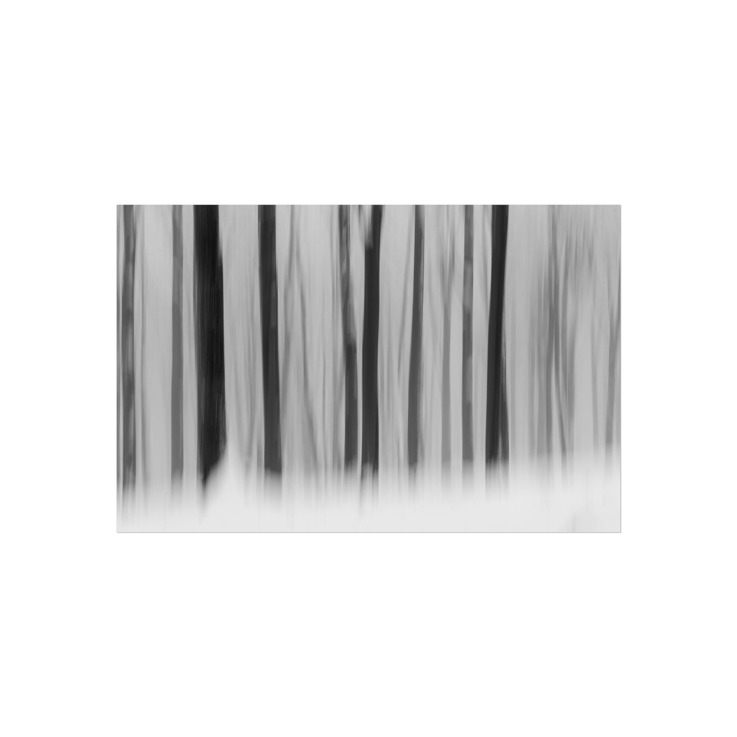 Fine Art Posters - Snowy Winter Forest Blurred Trees Print
