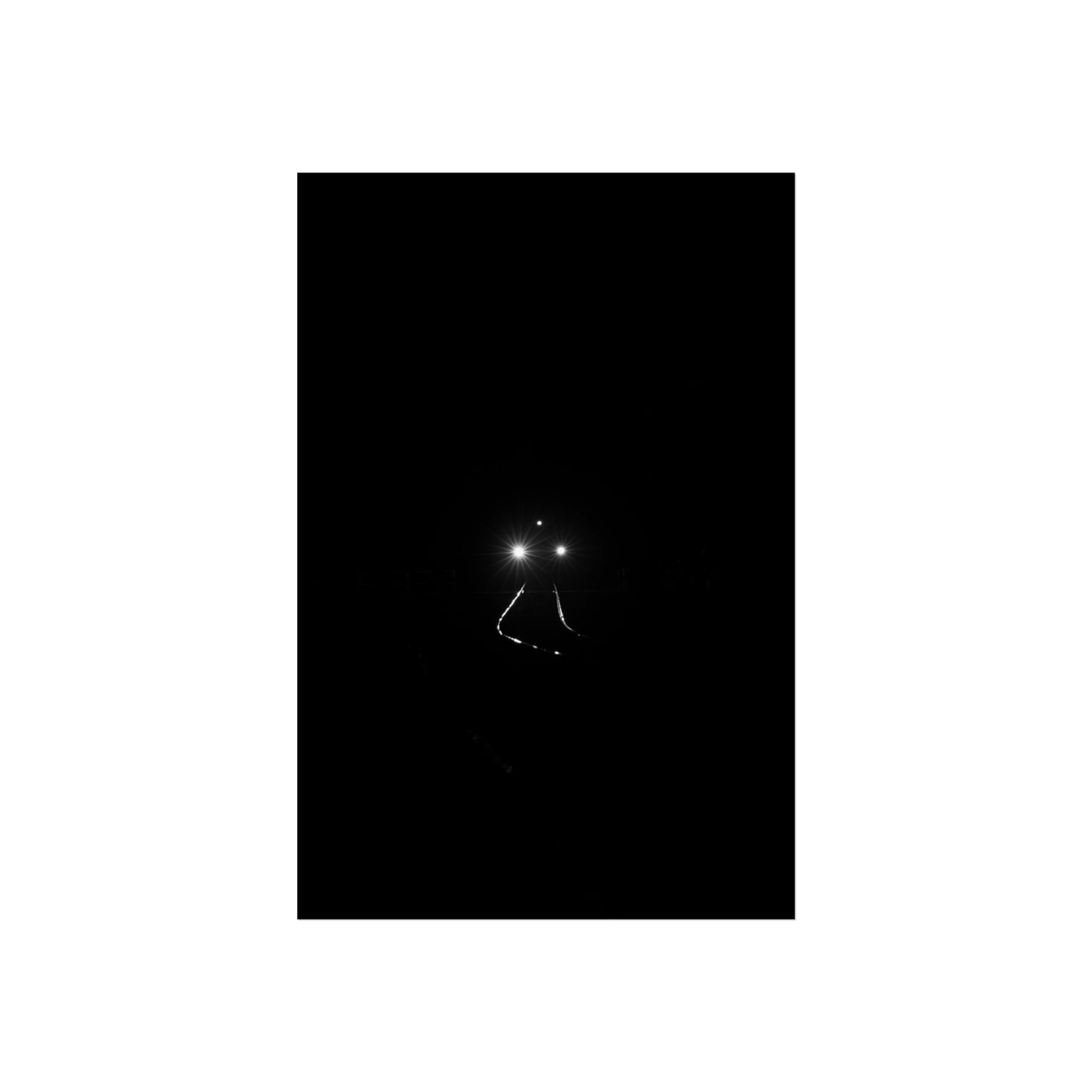 Poster Print - "The last train" Minimal Nighttime Photo