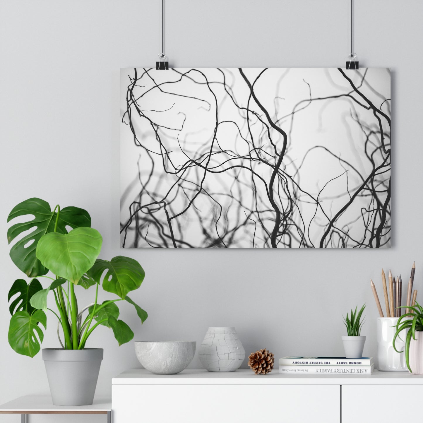 Giclée Art Print, Tree Branches at Winter Time, 'Tangled Whispers', Nature Wall Art, Home Decor, Gift for Nature Lover, Wall Decor, Winter