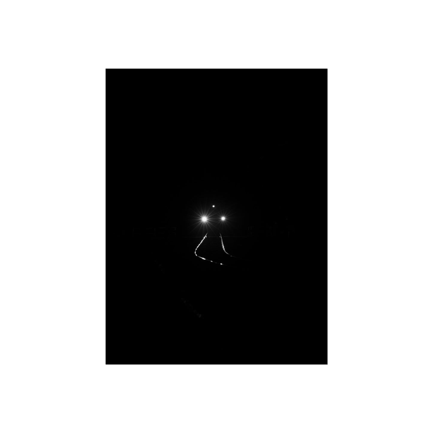 Poster Print - "The last train" Minimal Nighttime Photo