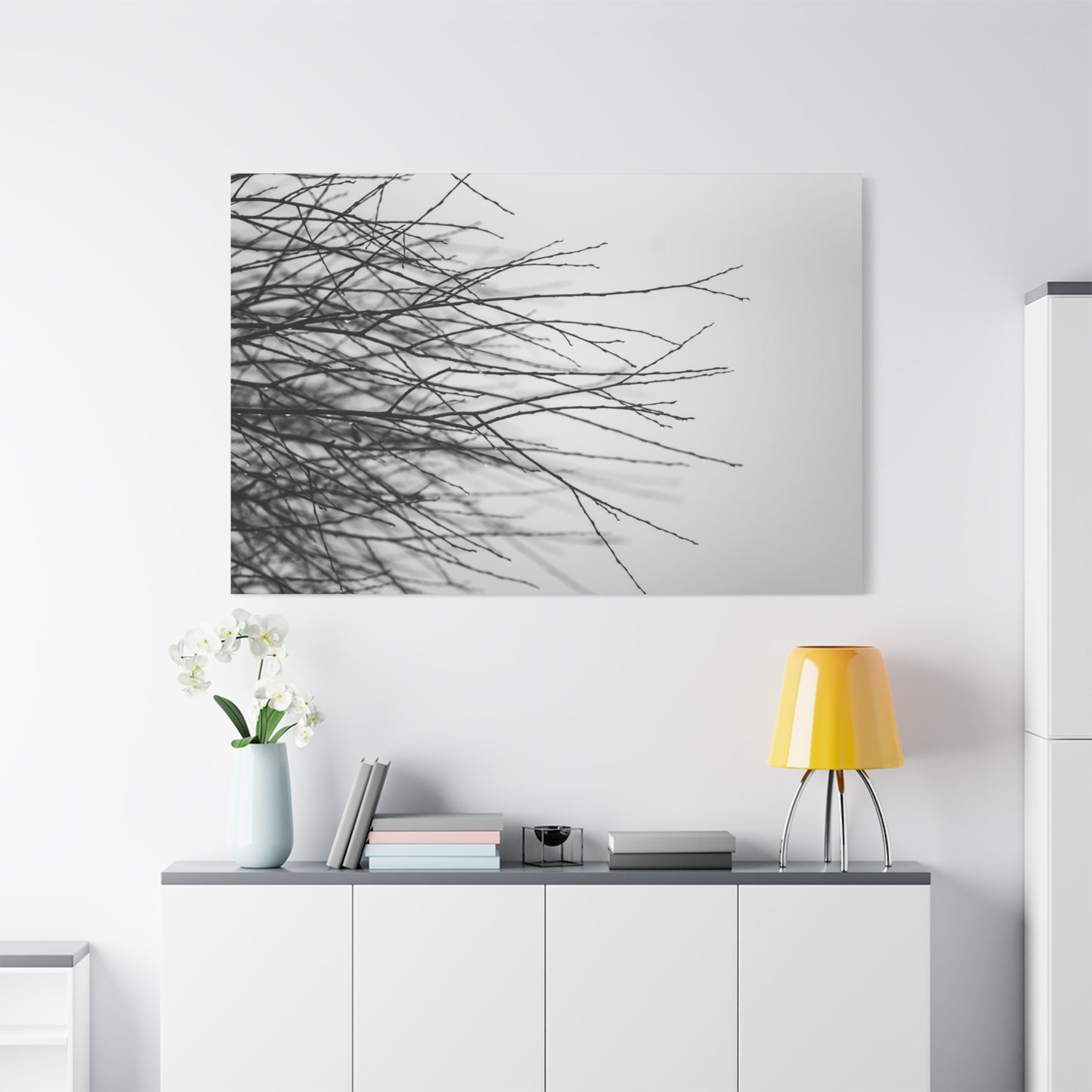 Canvas Print, Winter Tree Branches Matte Stretched
