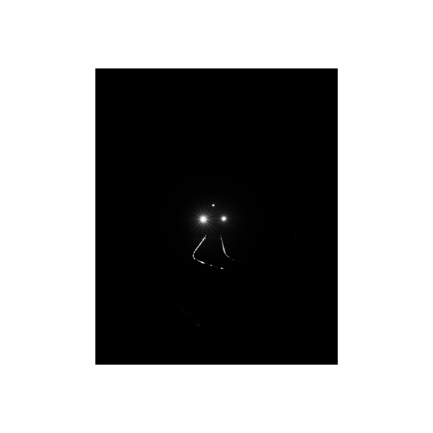 Poster Print - "The last train" Minimal Nighttime Photo