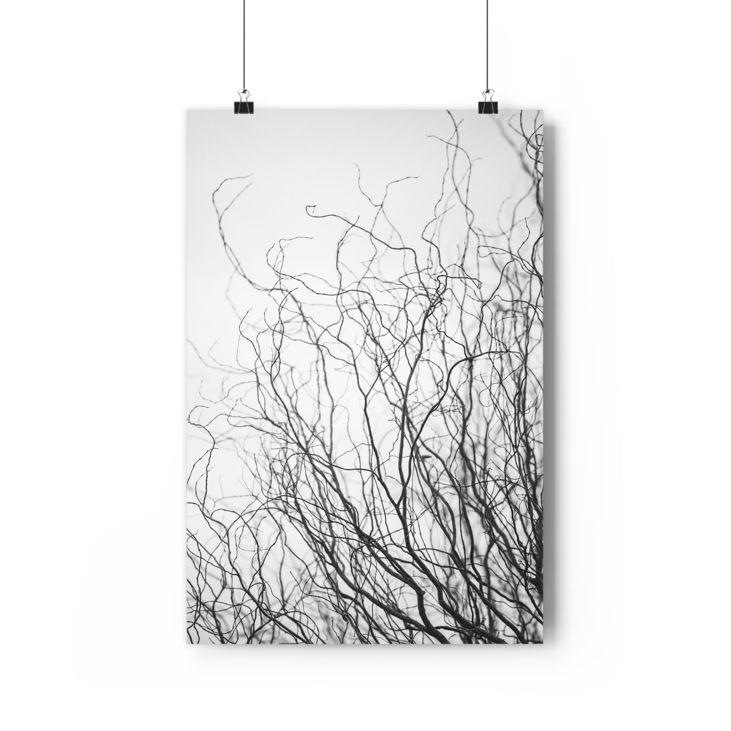 Giclée Print, Winter Tree Branches Art, 'Tangled Whispers' Wall Decor, Nature Print, Home Decor, Black and White Art, Gift for Nature