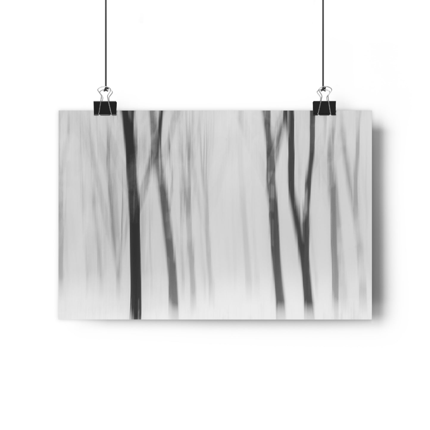 Art Print, Winter Forest Scene, ICM Technique, Wall Decor, Nature Print, Home Decor