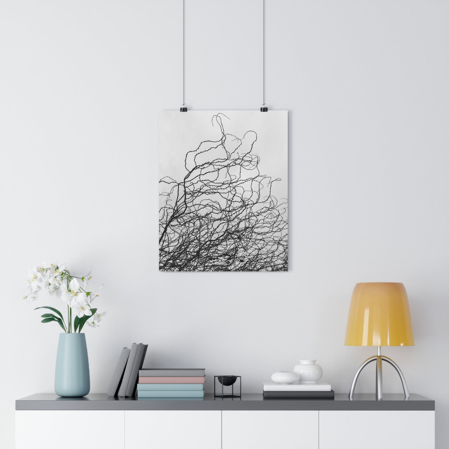Giclée Art Print, Abstract Black and White Tree Branches, Wall Art Decor, Minimalist Home Decor, Fine Art Photography Print, Modern Art