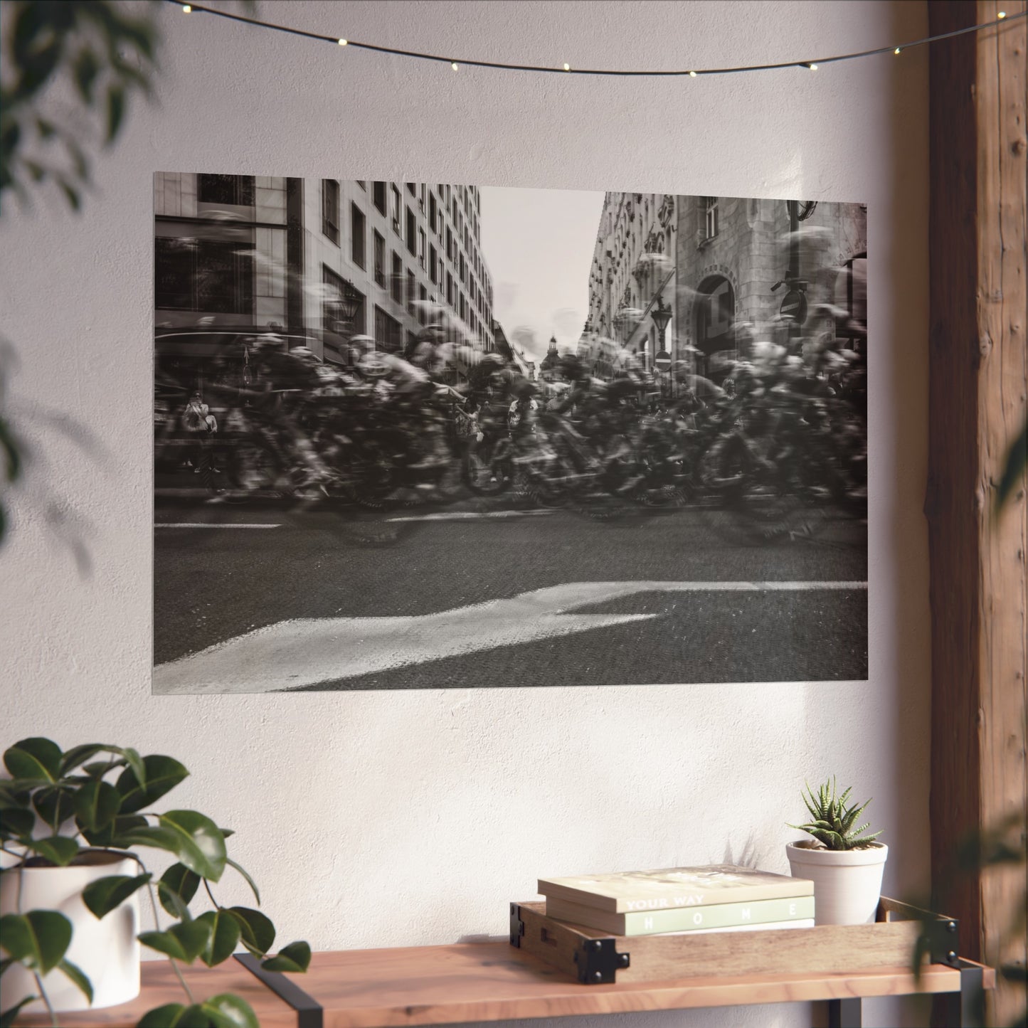"Giro" - Urban Action Fine Art Posters, Black and White Wall Art, Home Decor for Cyclists, Modern Minimalist, Gift for Bikers
