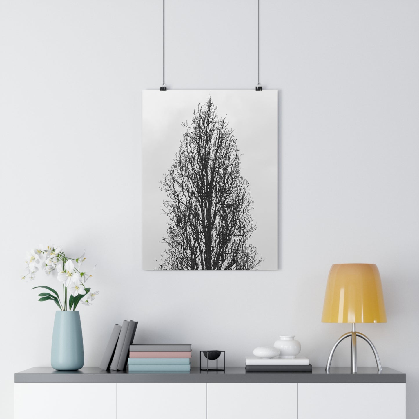 Giclée Art Print, Nature Wall Art, Tree Print, Minimalist Home Decor, Black and White Photography