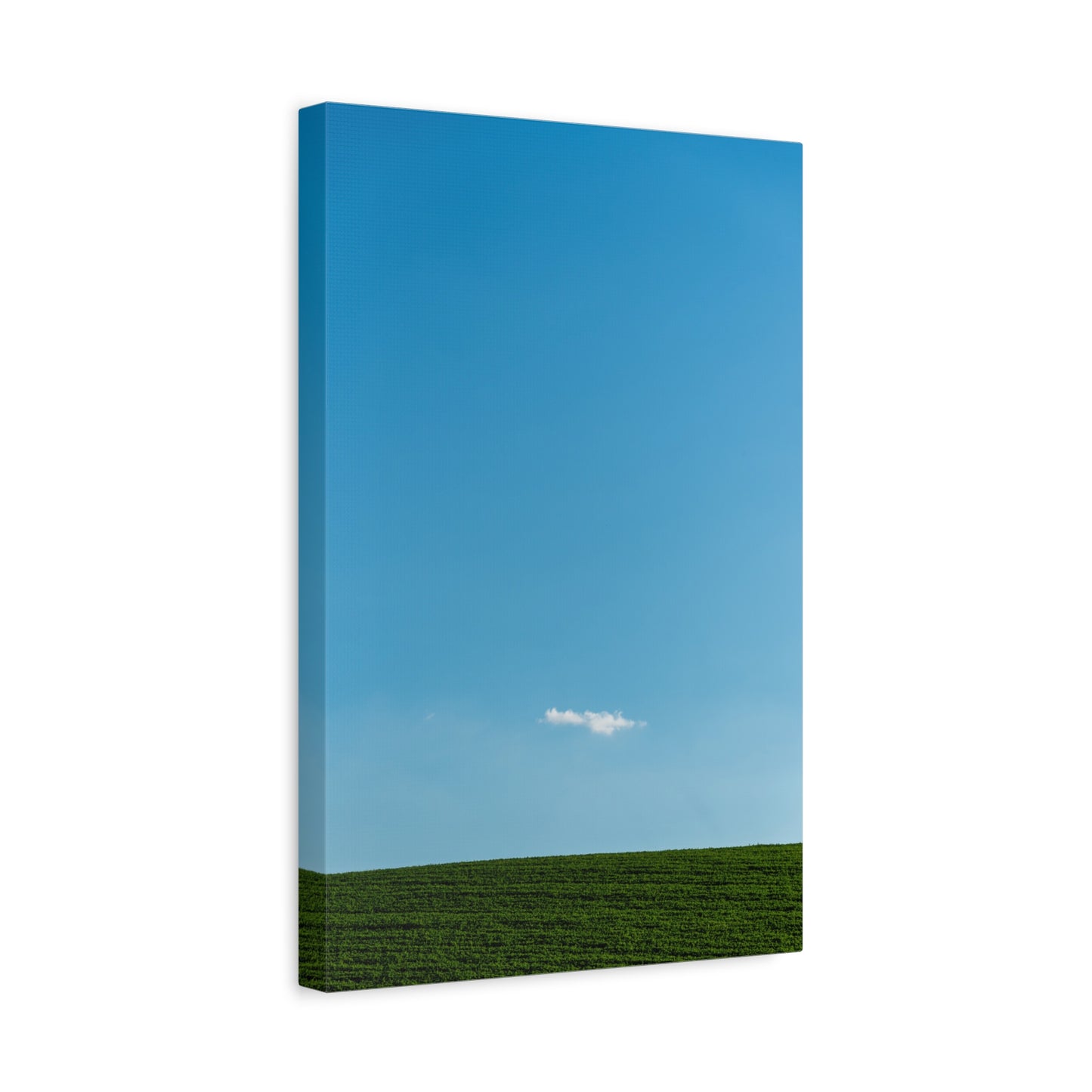Canvas Wall Art "Cloudy" - Tiny White Cloud on Blue Sky Design