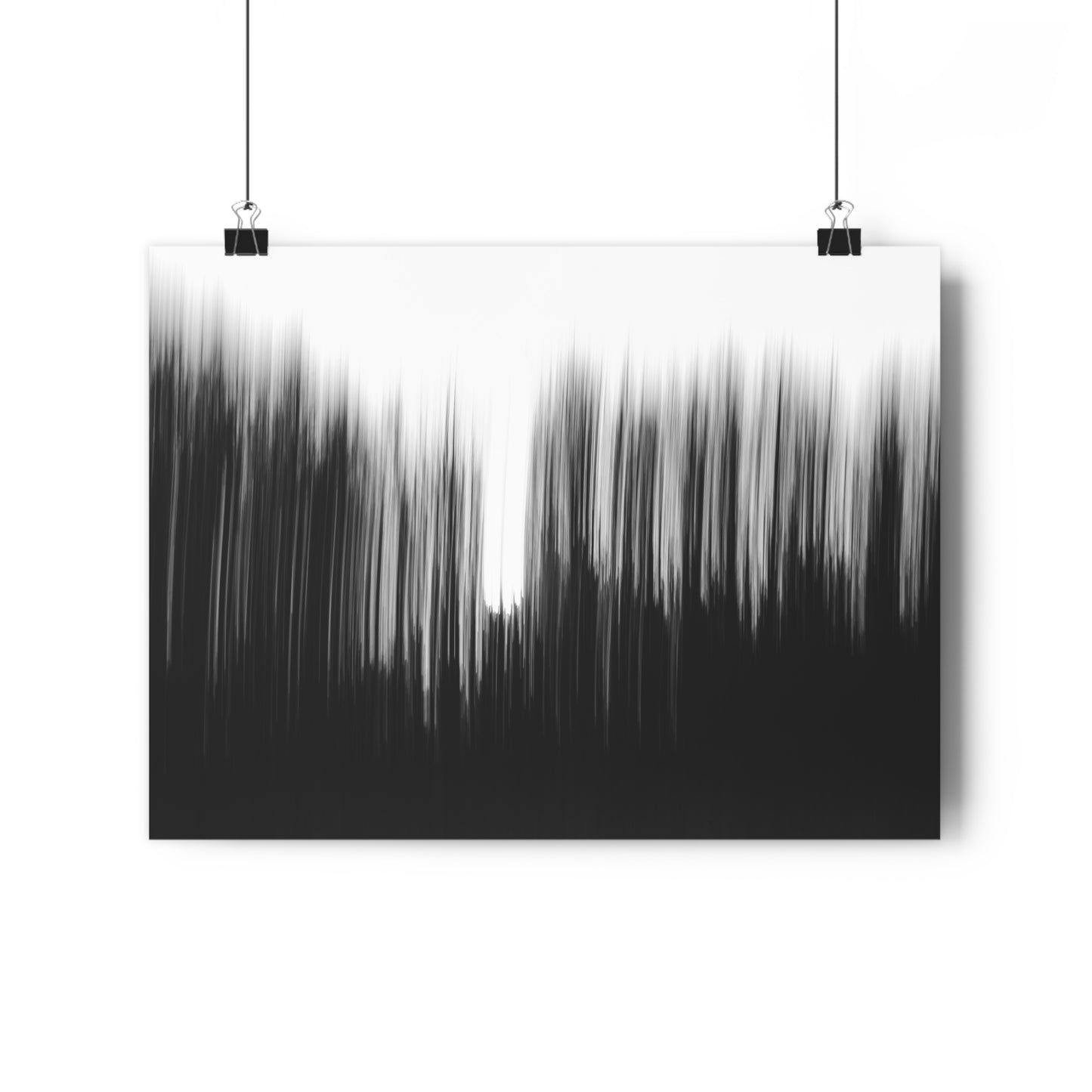 Giclée Print, Black and White Abstract Sunset Trees, Camera Movement Blur, Wall Art Decor, Home Office Decor, Nature Lover Gift, Modern