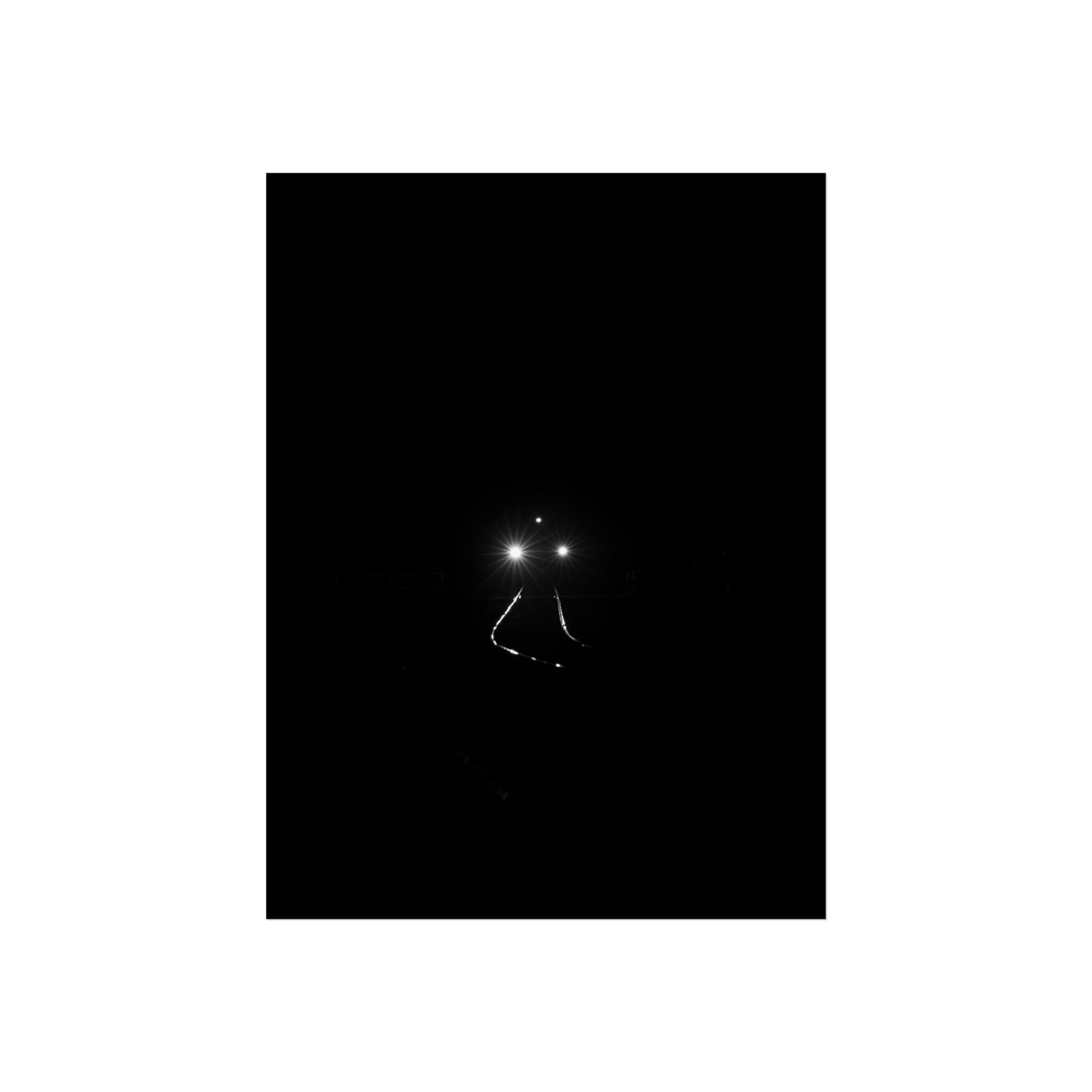 Poster Print - "The last train" Minimal Nighttime Photo