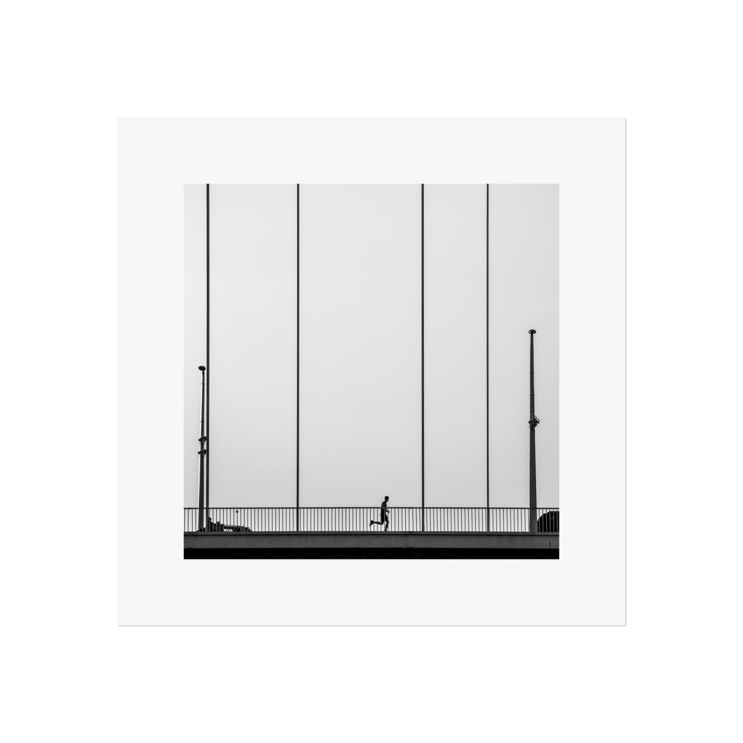 Budapest Erzsébet Bridge Black and White Silhouette - Honorable Mention 2025 Minimalist Photography Awards
