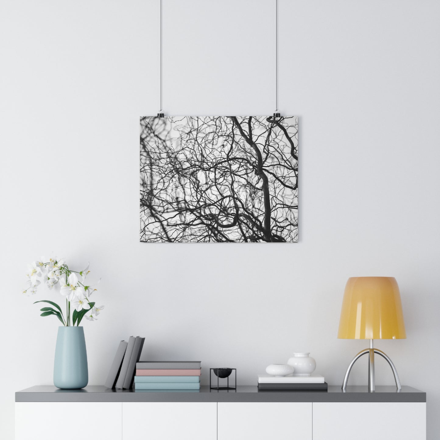 Giclée Art Print, Tree Branches at Winter Time, 'Tangled Whispers', Nature Wall Art, Home Decor, Gift for Nature Lover, Wall Decor, Winter