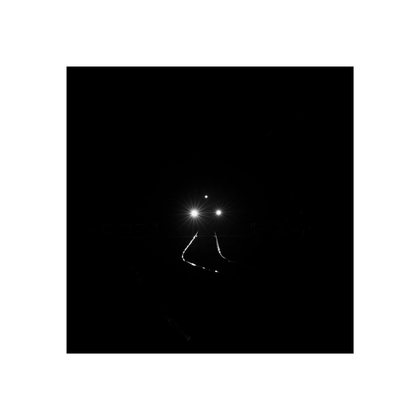 Poster Print - "The last train" Minimal Nighttime Photo