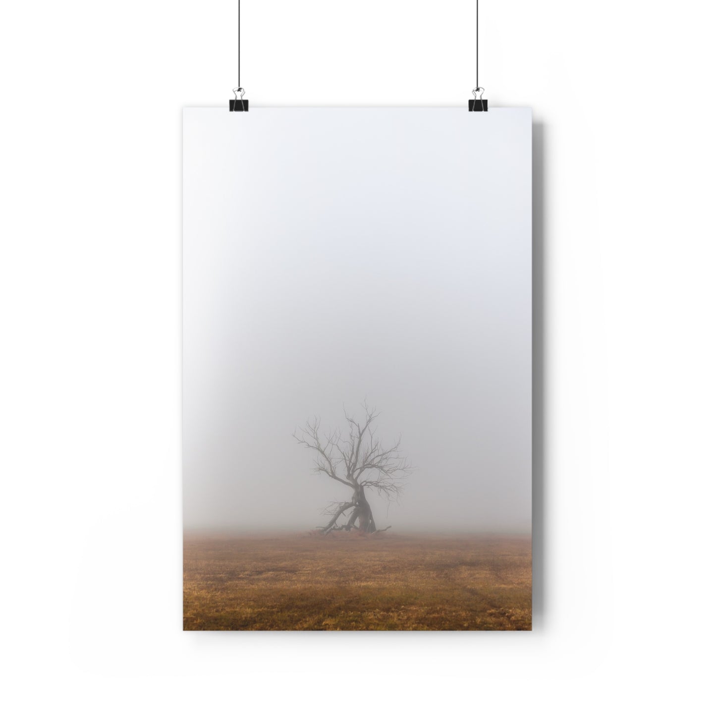 Art Print Wall Decor, Giclée Print, The Last Ent Tree Illustration, Foggy Field Landscape Poster, Nature Artwork, Unique Gift for Nature