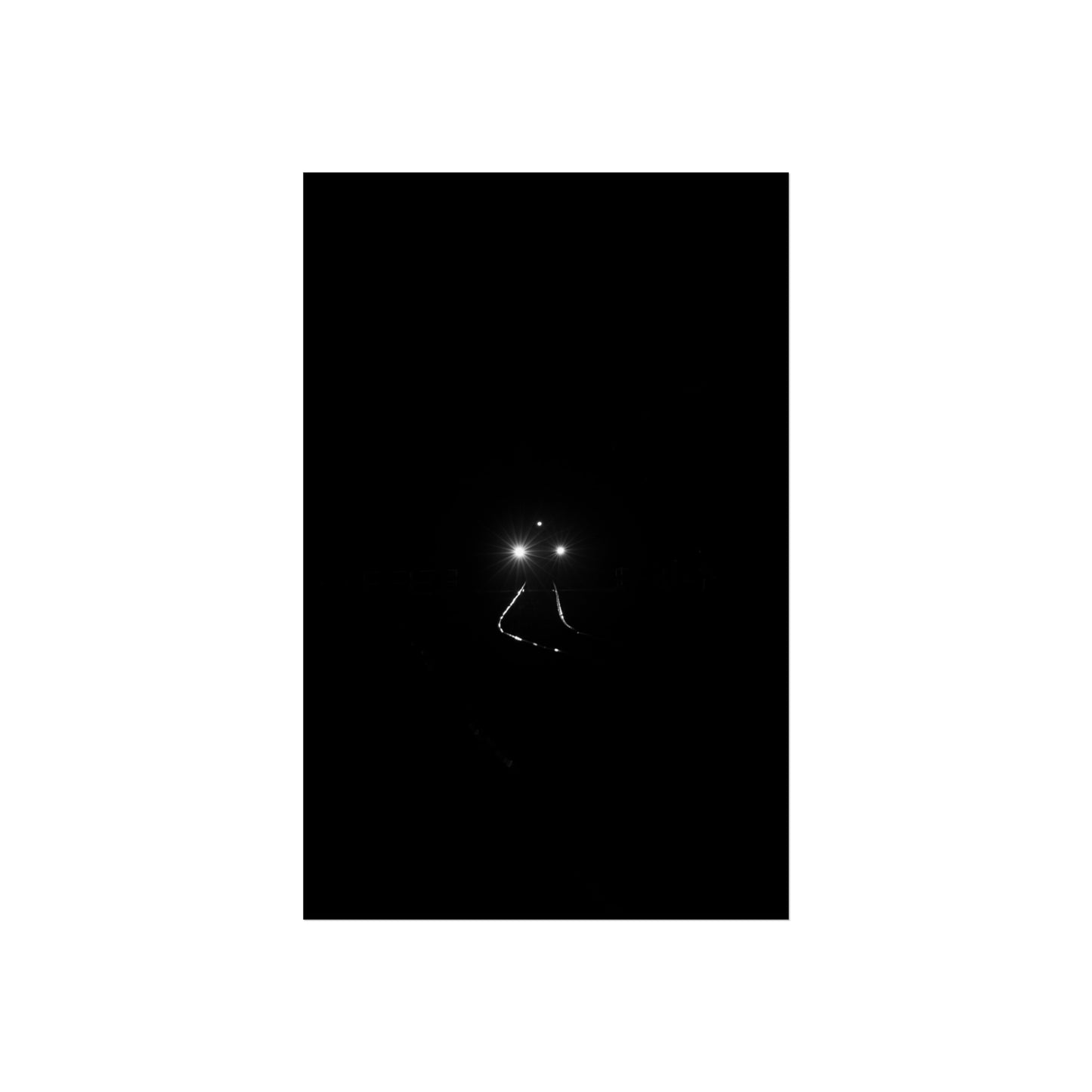 Poster Print - "The last train" Minimal Nighttime Photo