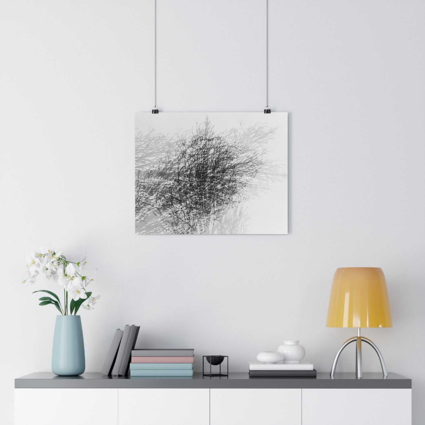 Giclée Art Print, Black and White Winter Tree Photo, Mysterious Multiexposure Wall Art, Home Decor, Nature Photography, Holiday Gift Idea