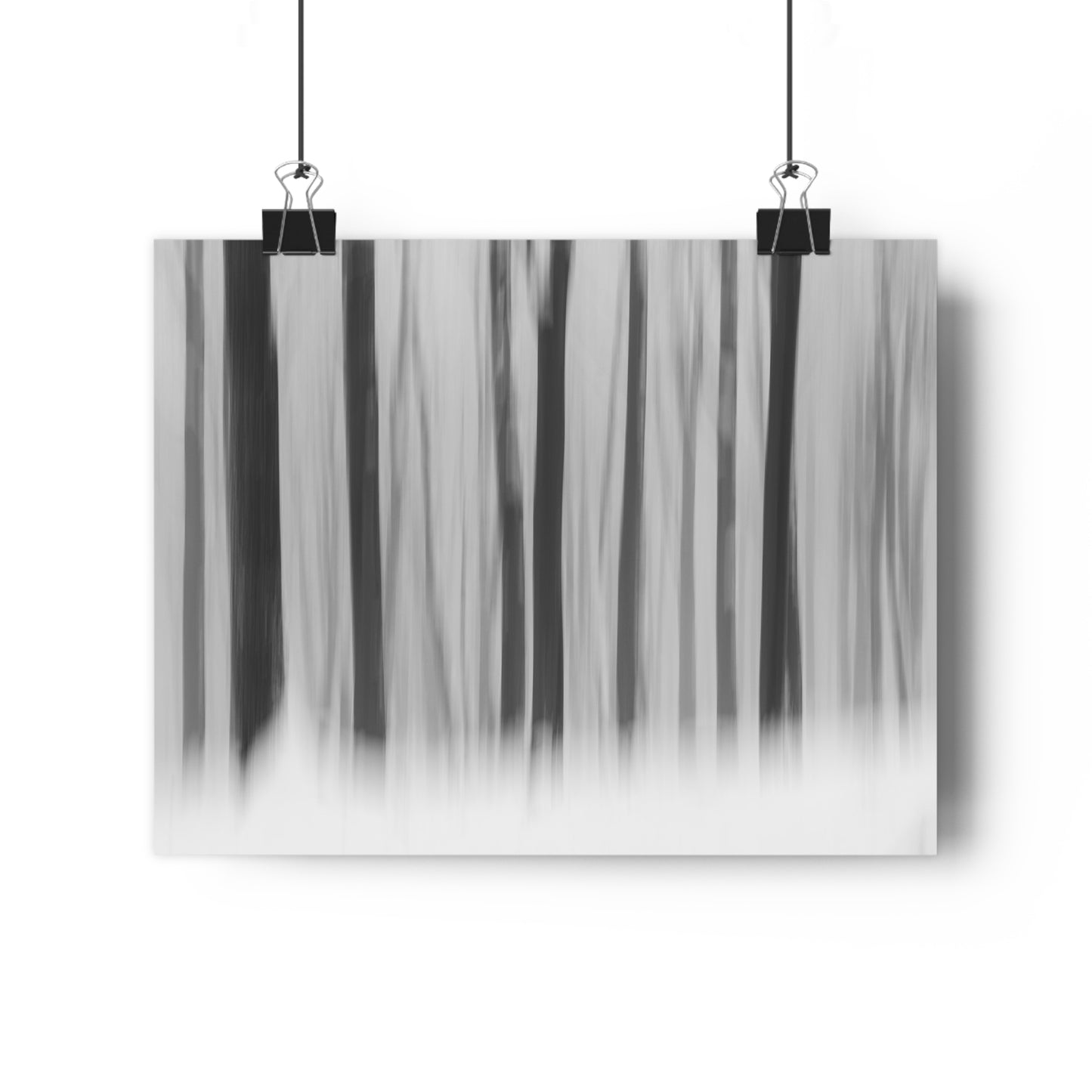 Art Print, Winter Forest Scene, ICM Technique, Wall Decor, Nature Print, Home Decor
