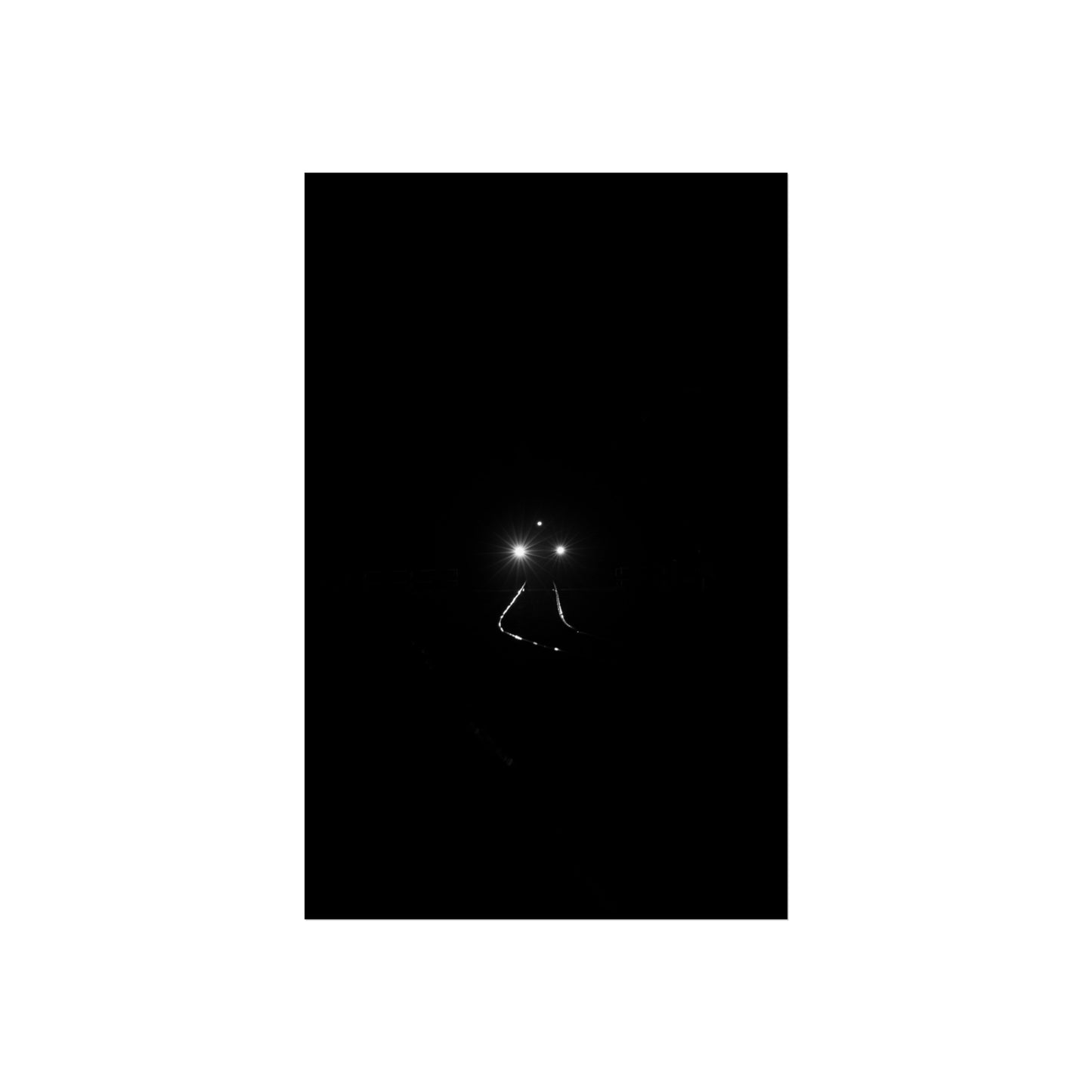Poster Print - "The last train" Minimal Nighttime Photo