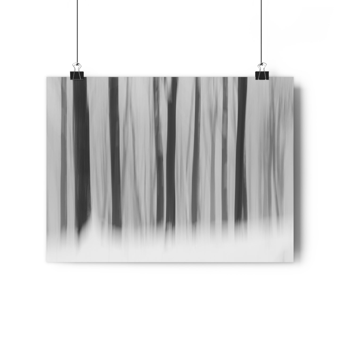 Art Print, Winter Forest Scene, ICM Technique, Wall Decor, Nature Print, Home Decor