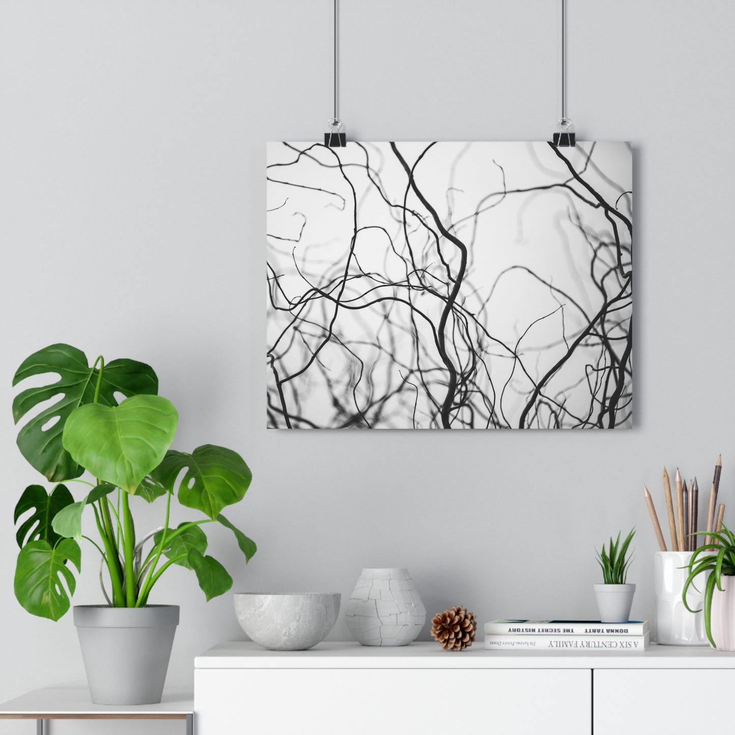 Giclée Art Print, Tree Branches at Winter Time, 'Tangled Whispers', Nature Wall Art, Home Decor, Gift for Nature Lover, Wall Decor, Winter