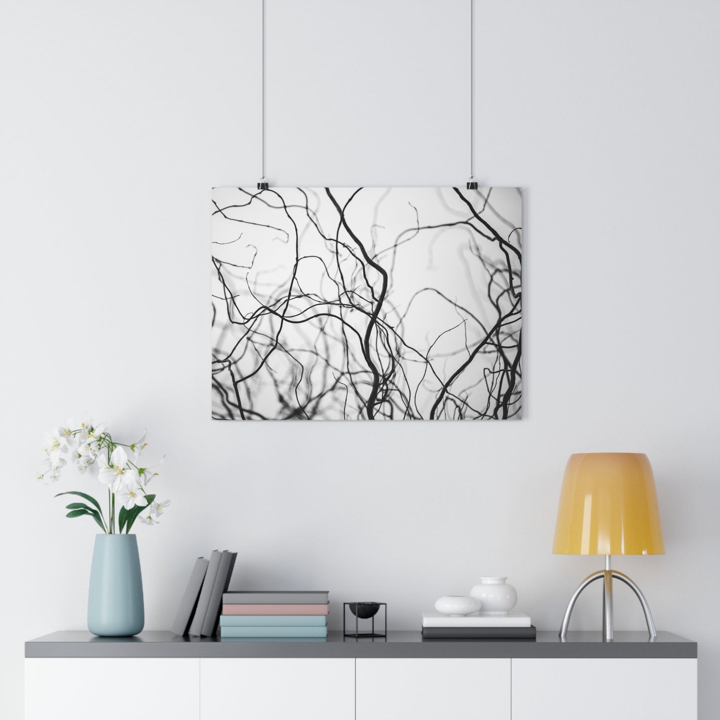 Giclée Art Print, Tree Branches at Winter Time, 'Tangled Whispers', Nature Wall Art, Home Decor, Gift for Nature Lover, Wall Decor, Winter