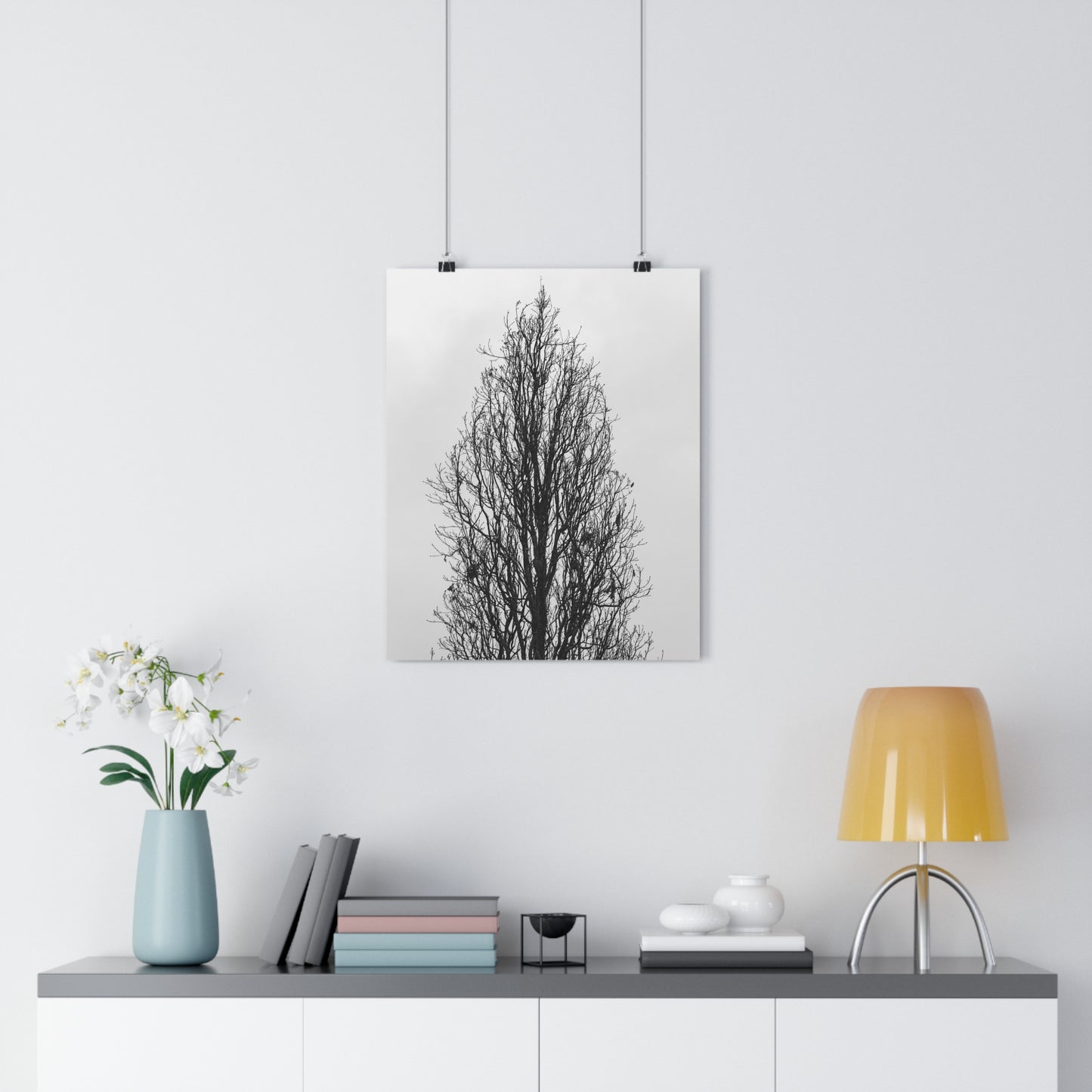 Giclée Art Print, Nature Wall Art, Tree Print, Minimalist Home Decor, Black and White Photography