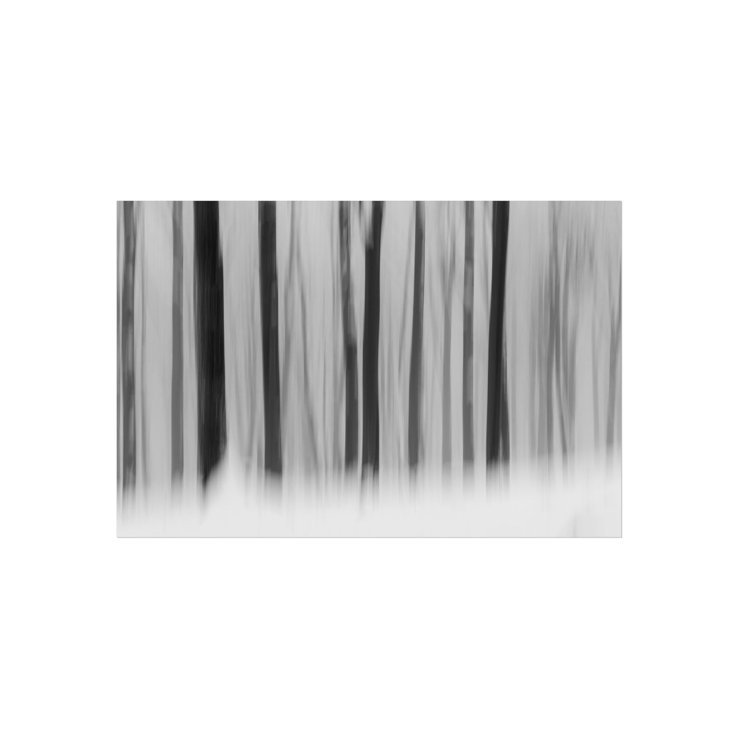 Fine Art Posters - Snowy Winter Forest Blurred Trees Print