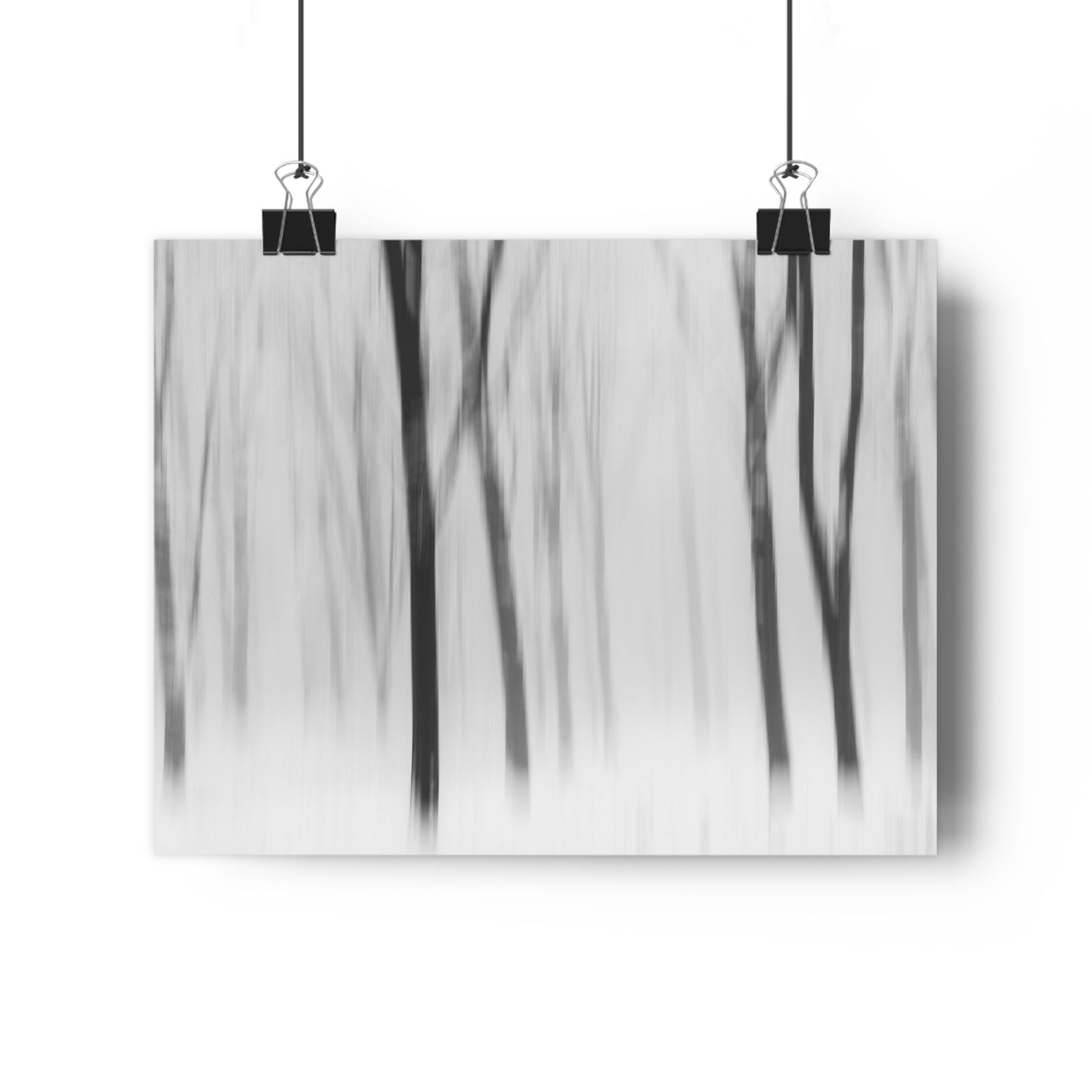 Art Print, Winter Forest Scene, ICM Technique, Wall Decor, Nature Print, Home Decor