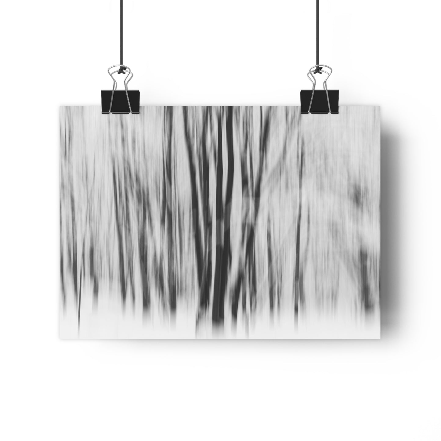 Art Print, Winter Forest Scene, ICM Technique, Wall Decor, Nature Print, Home Decor