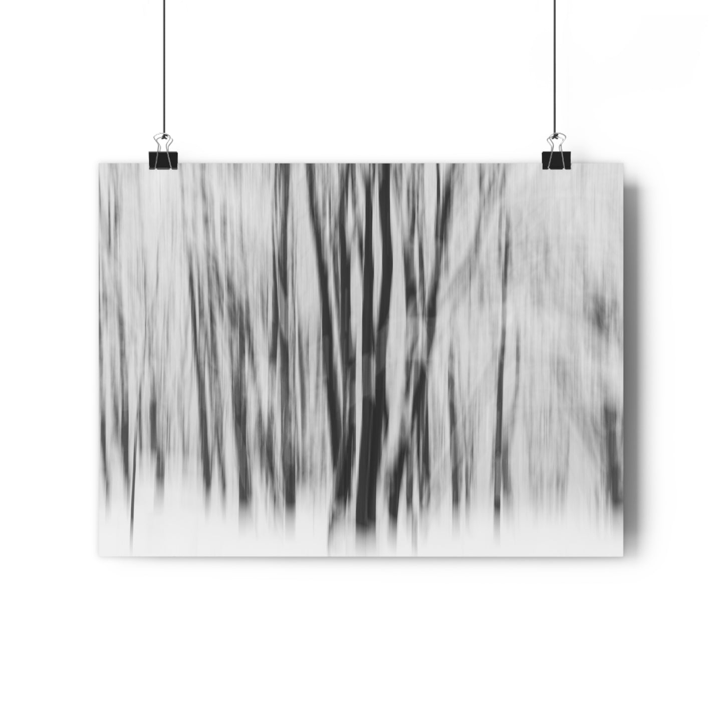 Art Print, Winter Forest Scene, ICM Technique, Wall Decor, Nature Print, Home Decor