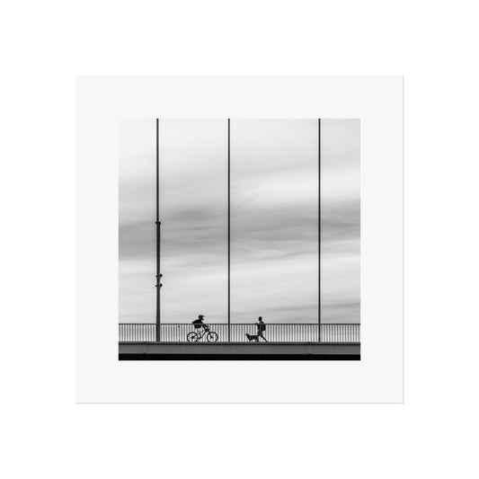 Budapest Erzsébet Bridge Black and White Silhouette - Honorable Mention 2025 Minimalist Photography Awards