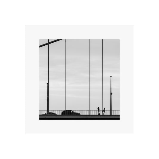 Budapest Erzsébet Bridge Black and White Silhouette - Honorable Mention 2025 Minimalist Photography Awards