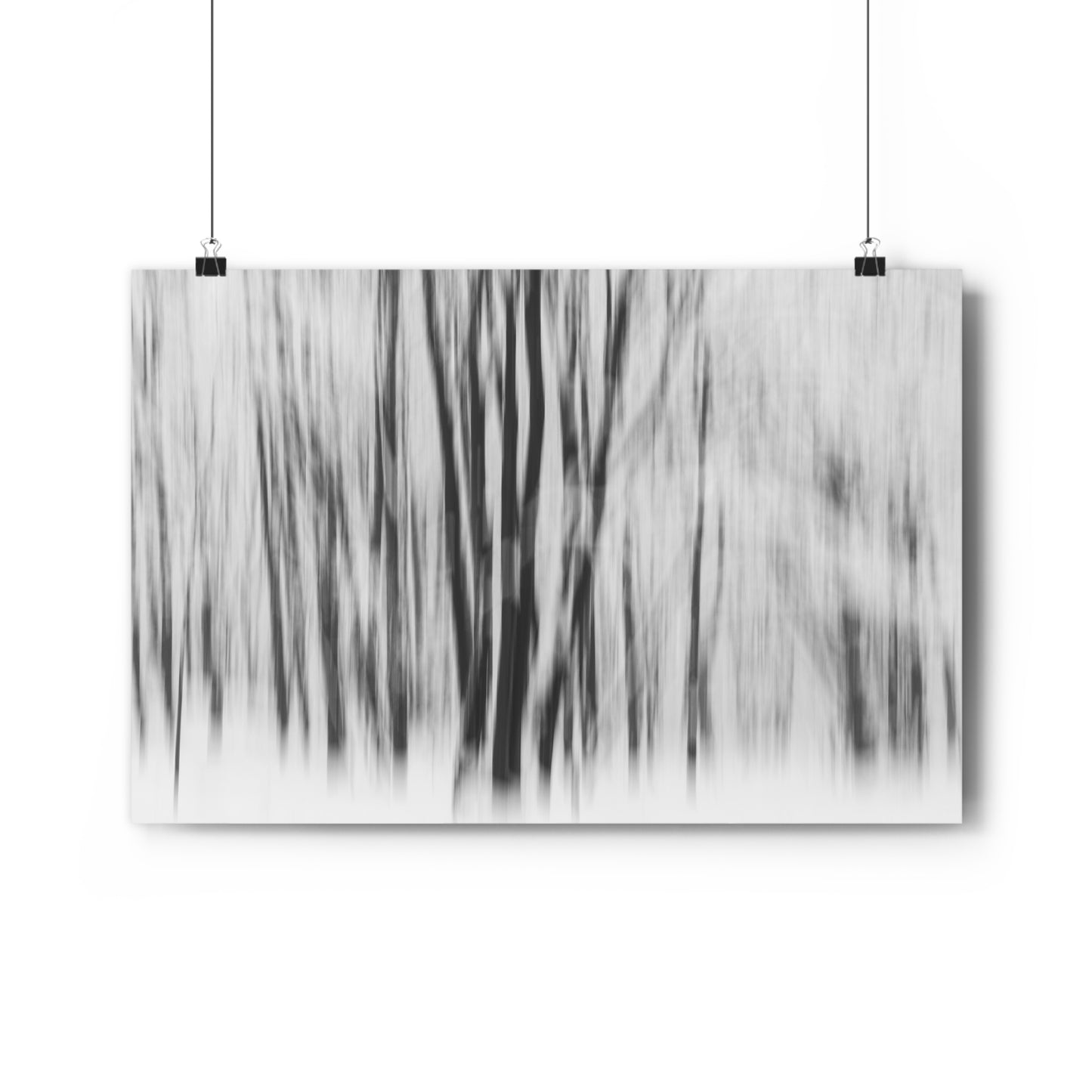 Art Print, Winter Forest Scene, ICM Technique, Wall Decor, Nature Print, Home Decor